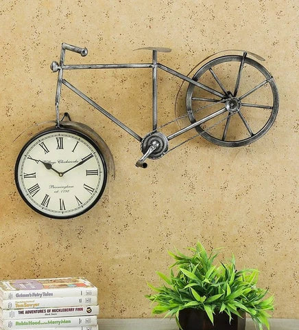 Cycle Clock Vintage Iron & MDF Bicycle Wall Clock for Home Décor - Havenly Homes