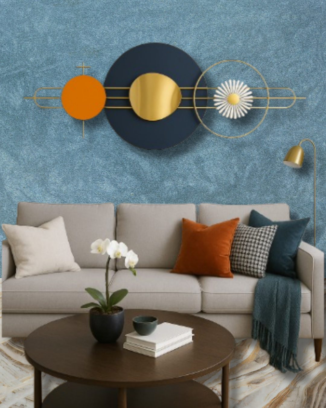 Modern Geometric Metal Wall Art Hailee Decor | Havenly Homes