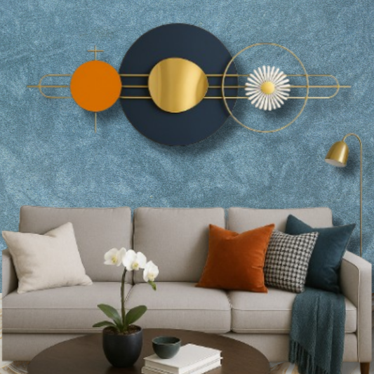 Modern Geometric Metal Wall Art Hailee Decor | Havenly Homes - Havenly Homes