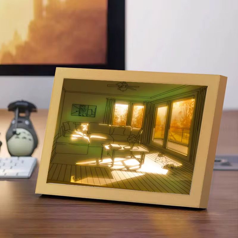 3D LED Painting Wooden Photo Frame Havenly Homes