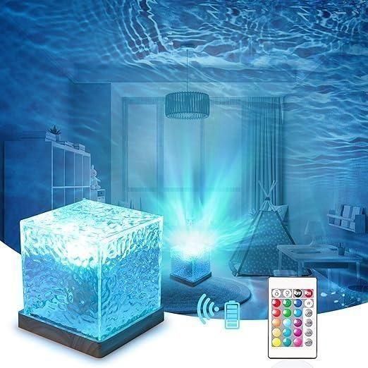 Rotating Water Ripple Night Light Aura Lamp – Havenly Homes