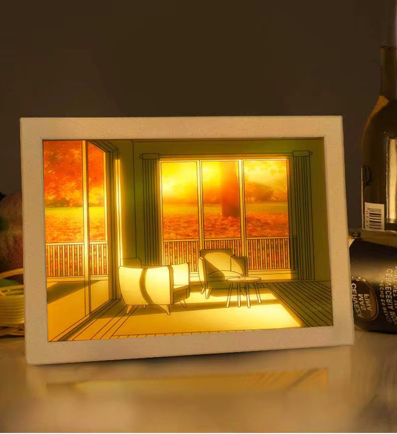 3D LED Painting Wooden Photo Frame Havenly Homes