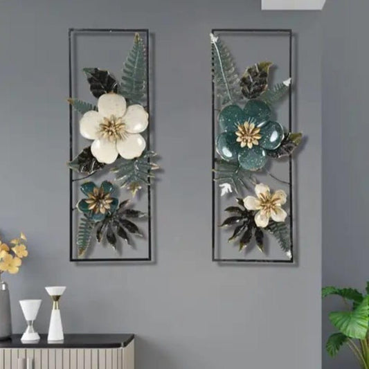 White N Green Panel – Metal Wall Décor | Home & Room Decoration - Havenly Homes