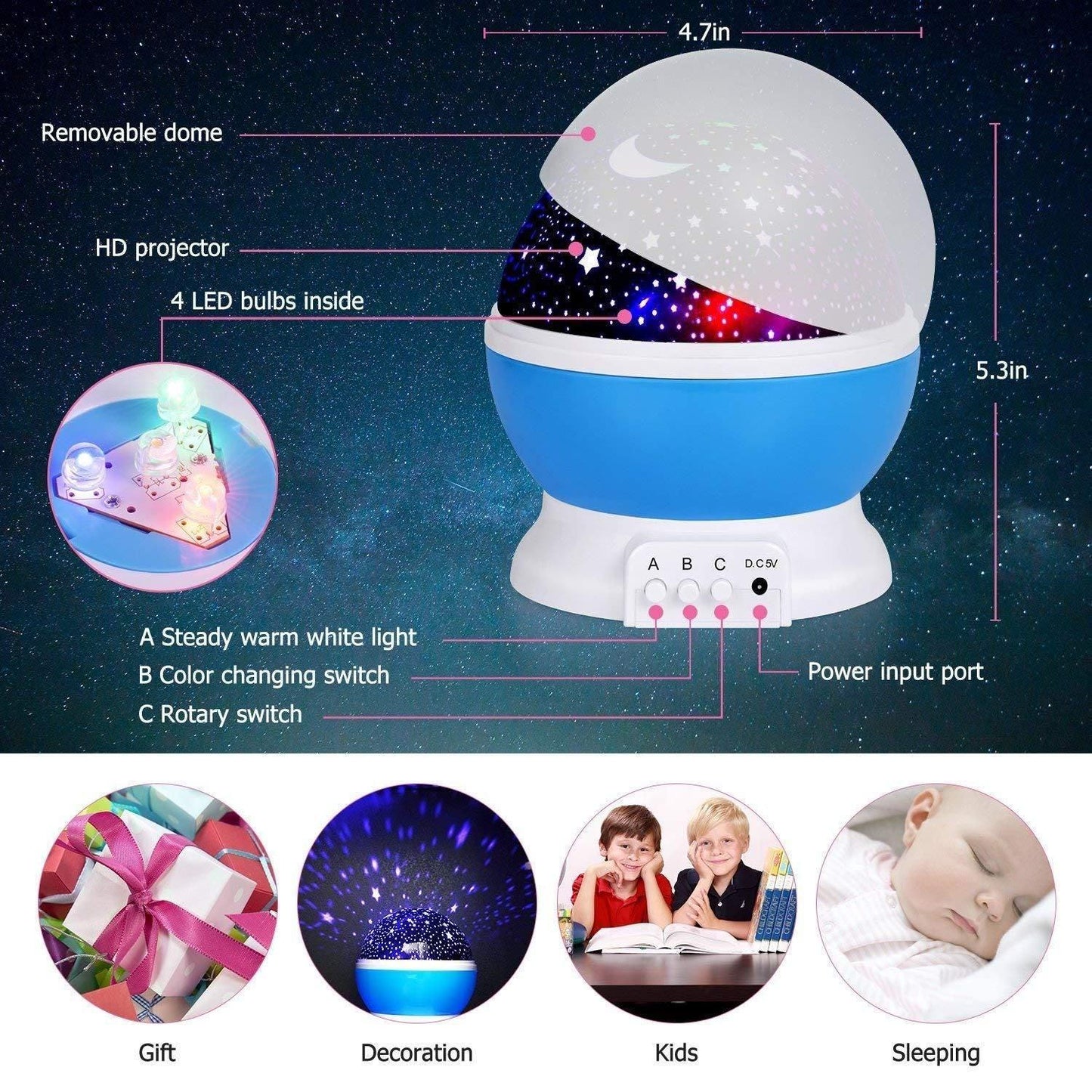 Star Moon Night Light Lamp – Havenly Homes