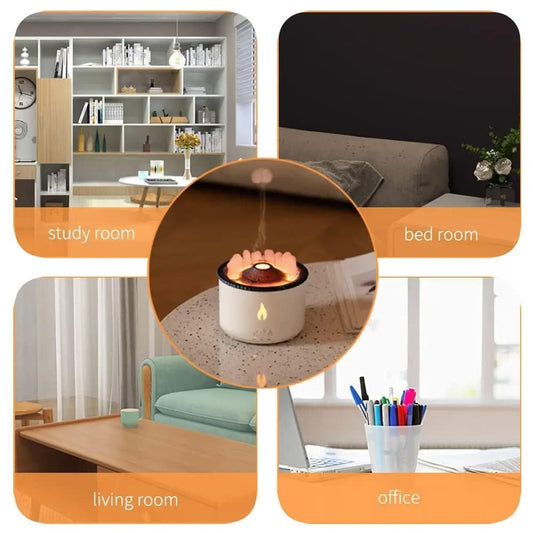 Flame & Volcano Essential Oil Diffuser | Home Décor & Diwali Gift - Havenly Homes