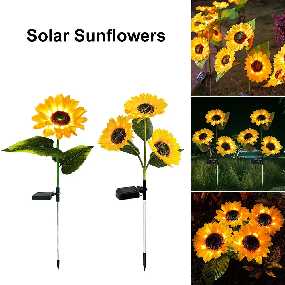 LED Solar Sunflower Flower Light | Havenly Homes