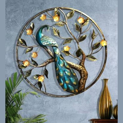Peacock in Ring – Royal Metal Wall Décor | Home & Wall Decoration - Havenly Homes