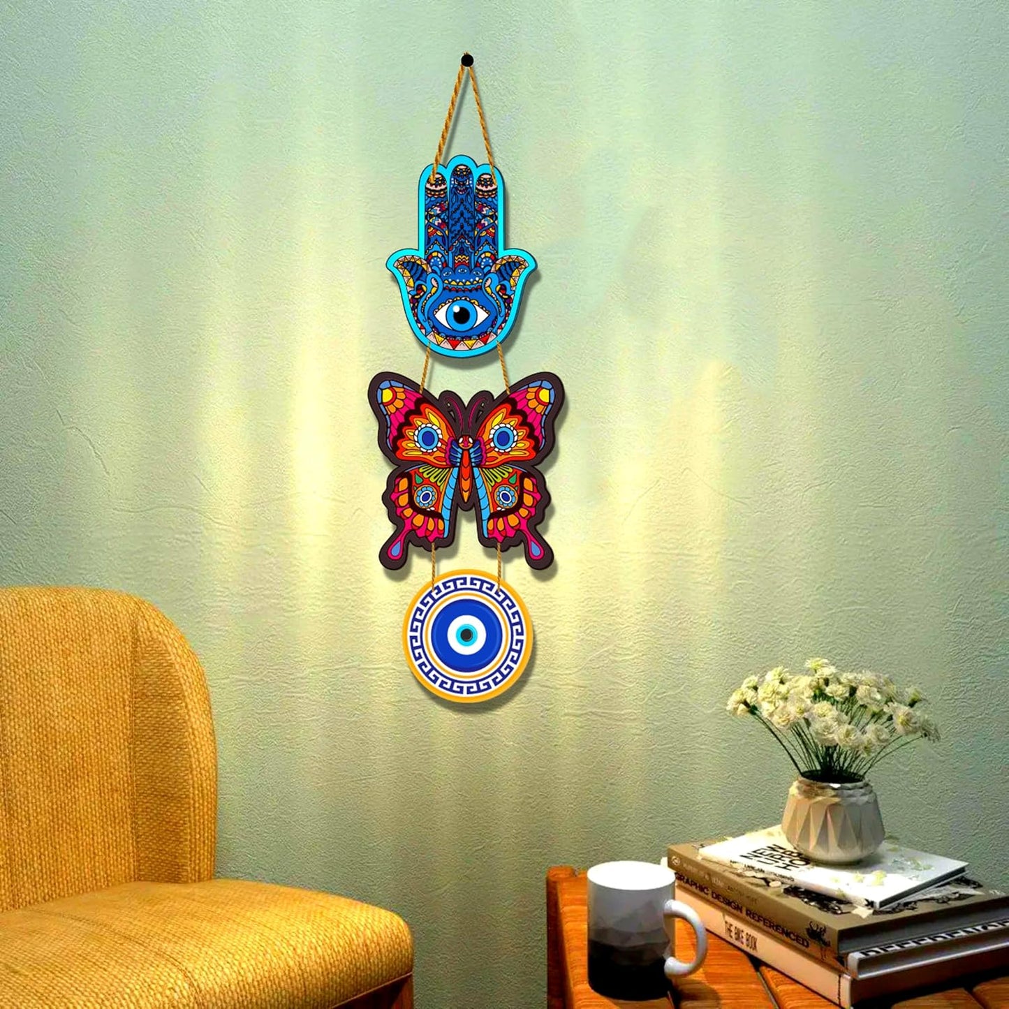 Evil Eye Wall Hanging with Hamsa Hand | Havenly Homes