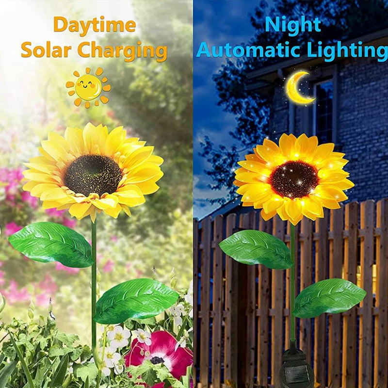 LED Solar Sunflower Flower Light | Havenly Homes