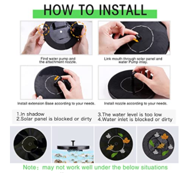 New Outdoor Fully Automatic Mini Solar Water Fountain