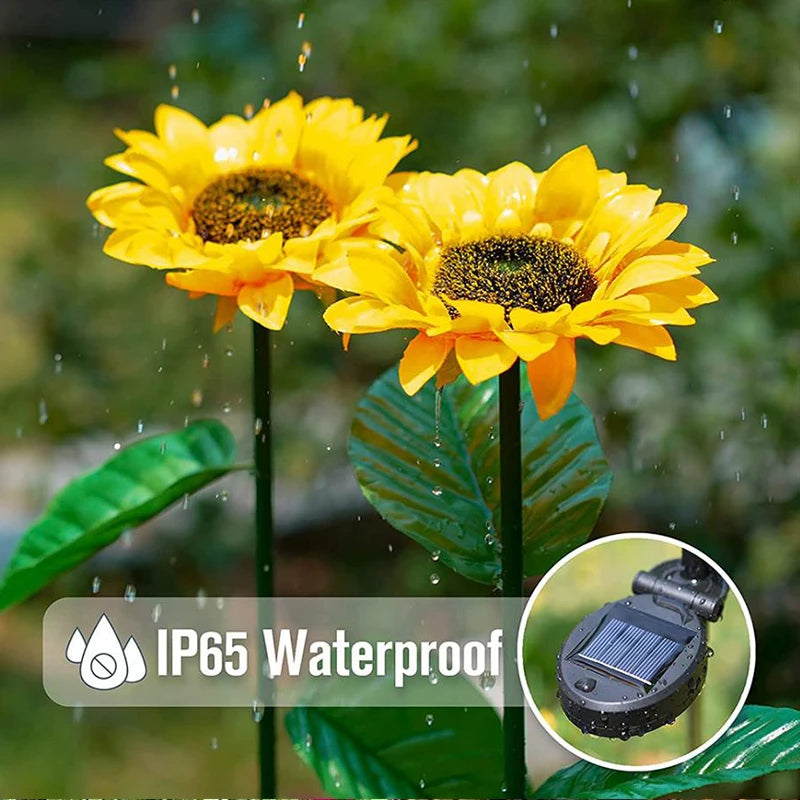 LED Solar Sunflower Flower Light | Havenly Homes
