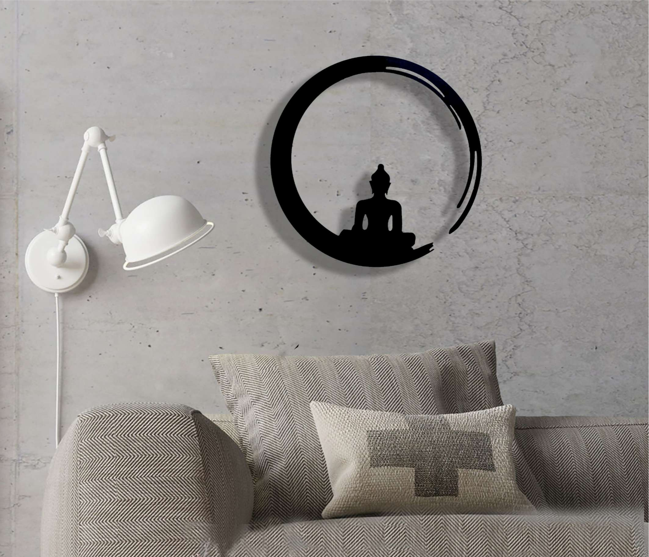 Buddha Circle Metal Wall Art Modern Home Décor | Havenly Homes