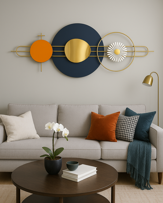 Modern Geometric Metal Wall Art Hailee Decor | Havenly Homes