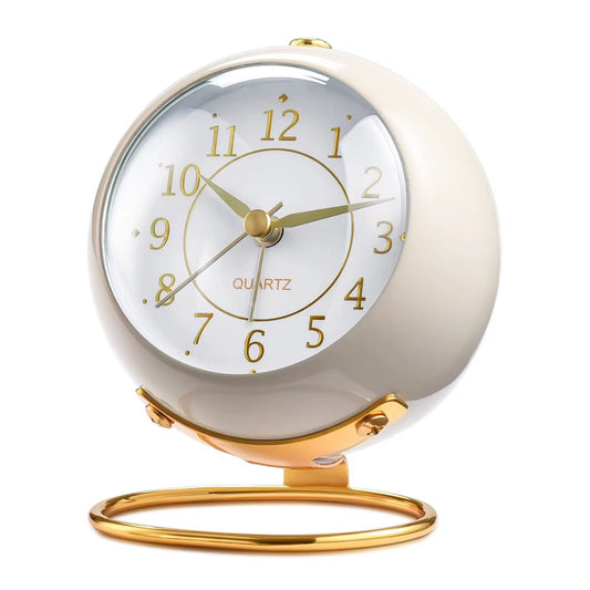 European Style Silent Table Clock with Night Light – Havenly Homes