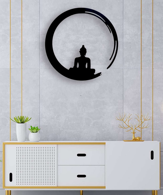 Buddha Circle Metal Wall Art Modern Home Décor | Havenly Homes