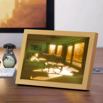 3D LED Painting Wooden Photo Frame Havenly Homes