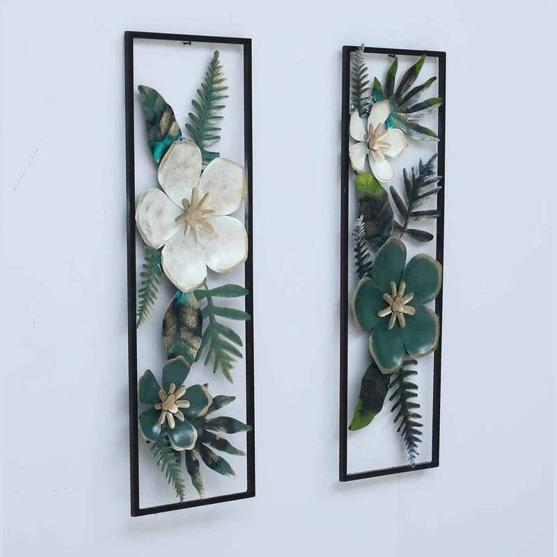 White N Green Panel – Metal Wall Décor | Home & Room Decoration - Havenly Homes