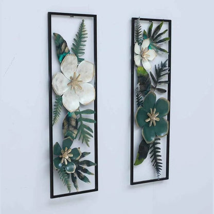 White N Green Panel – Metal Wall Décor | Home & Room Decoration - Havenly Homes