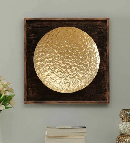 Hammered Round Wall Décor Iron & MDF Modern Wall Art for Home Decoration - Havenly Homes