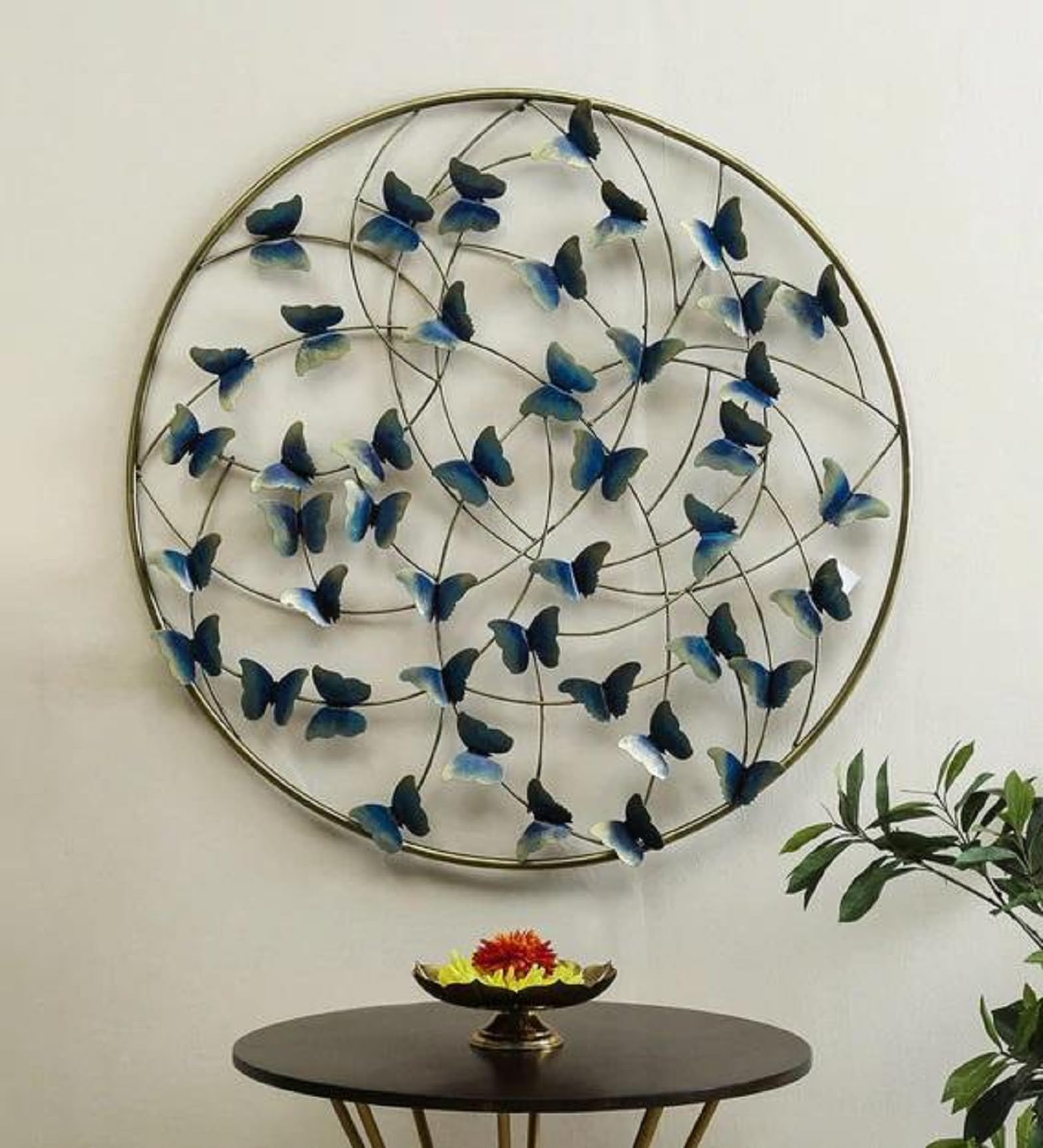 Butterfly Circle Metal Wall Décor | Elegant Home Decoration - Havenly Homes