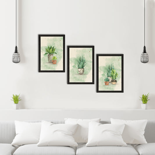 Watercolour Flower Pot UV Art Painting Set of 3 – Havenly Homes