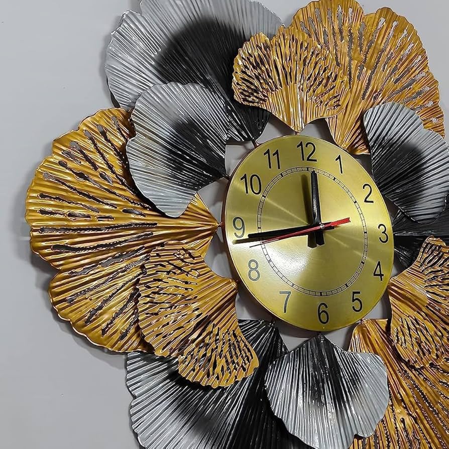 Iris Time Metal Wall Clock Décor | Elegant Home Decoration - Havenly Homes