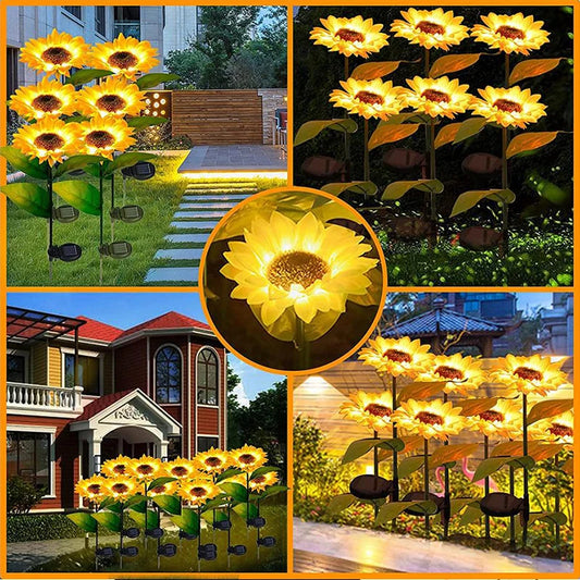LED Solar Sunflower Flower Light | Havenly Homes