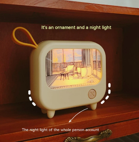 TV Painting LED Night Light Table Lamp | Havenly Homes