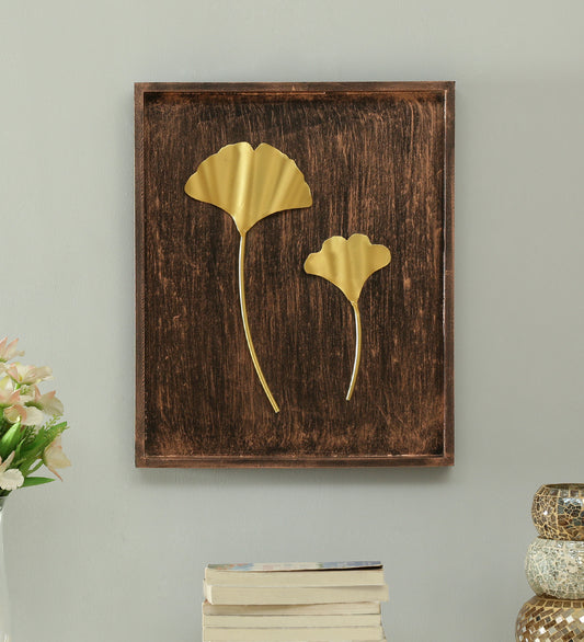 Lavya Ginko Leaf Wall Décor Iron & MDF Leaf Design Home Decoration - Havenly Homes