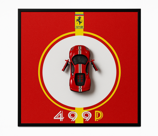 Ferrari 499P 3D Frame Décor | Premium Car Wall Art | Havenly Homes