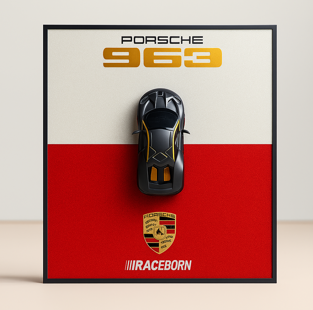 Porsche 963 3D Frame Décor | Premium Car Wall Art – Havenly Homes