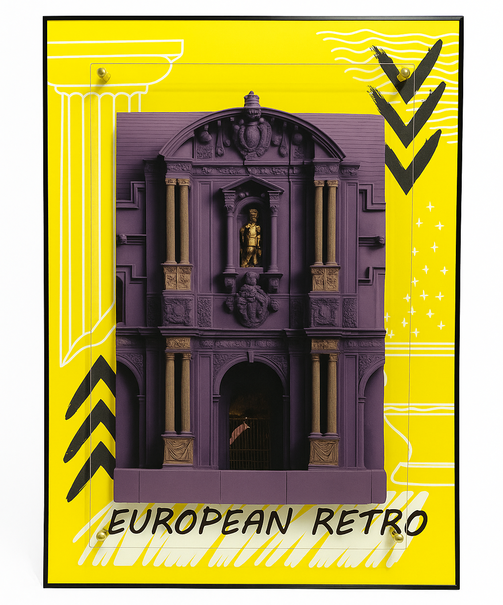 Havenly Homes European Retro 3D Wall Art Frame