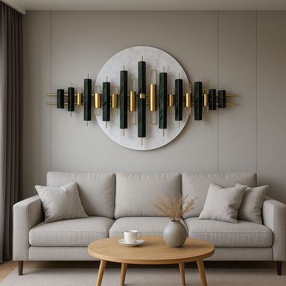 Elevate Your Space with V Gold Marble Decor - Luxury Modern Wall Art - Havenly Homes
