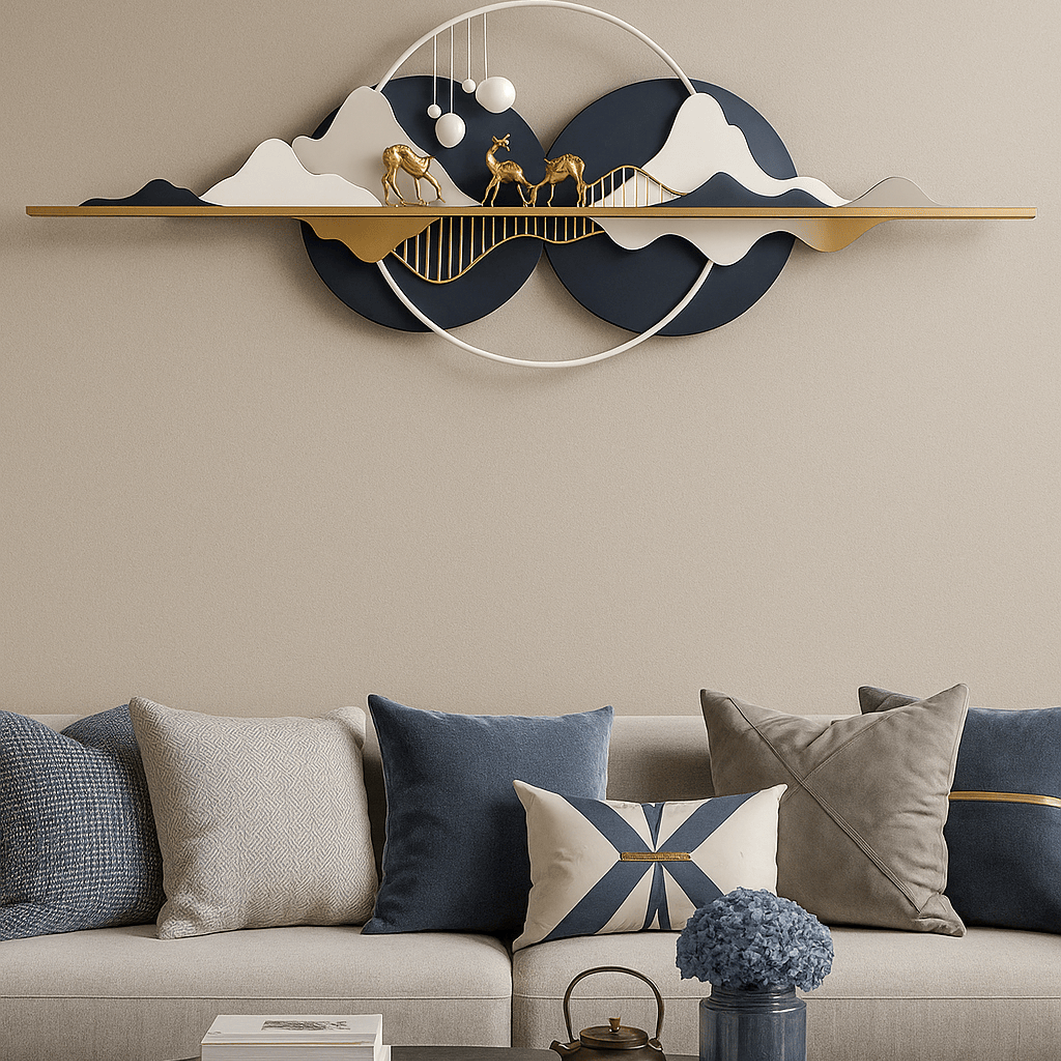 WHITE MOUNT DEER DECOR | Premium Iron Metal Wall Art | Havenly Homes - Havenly Homes