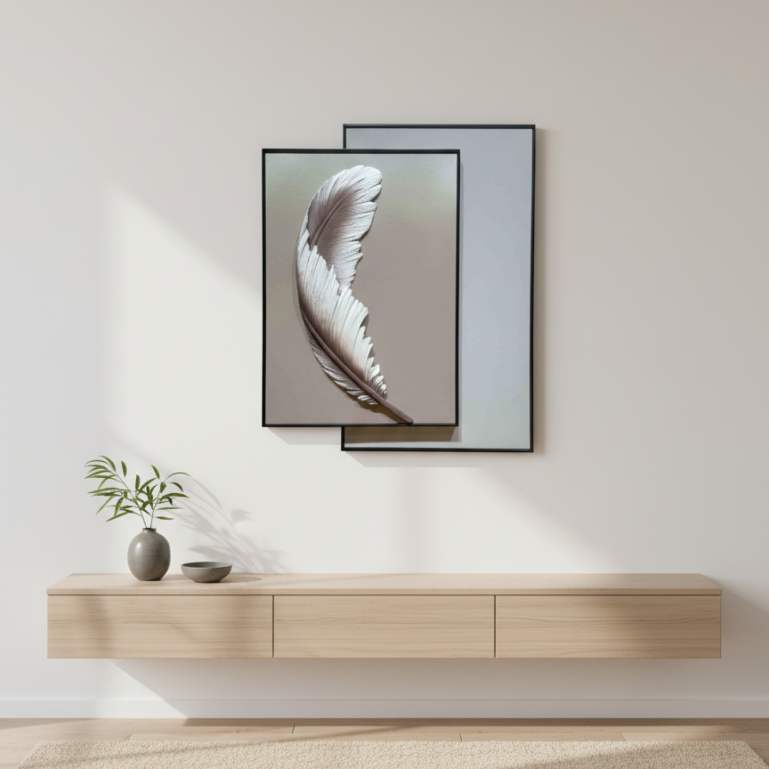 3D Feather Wall Art Modern Luxury Home Décor | Havenly Homes