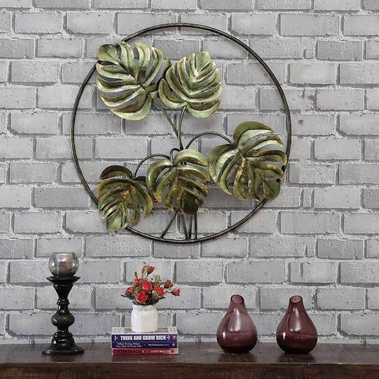 Palm Leaf in Ring – Metal Wall Décor | Modern Home & Wall Decoration - Havenly Homes