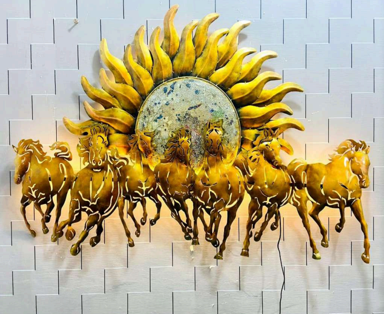 Sun Horse Acid Wall Décor Premium Iron Horse Wall Art – Havenly Homes - Havenly Homes