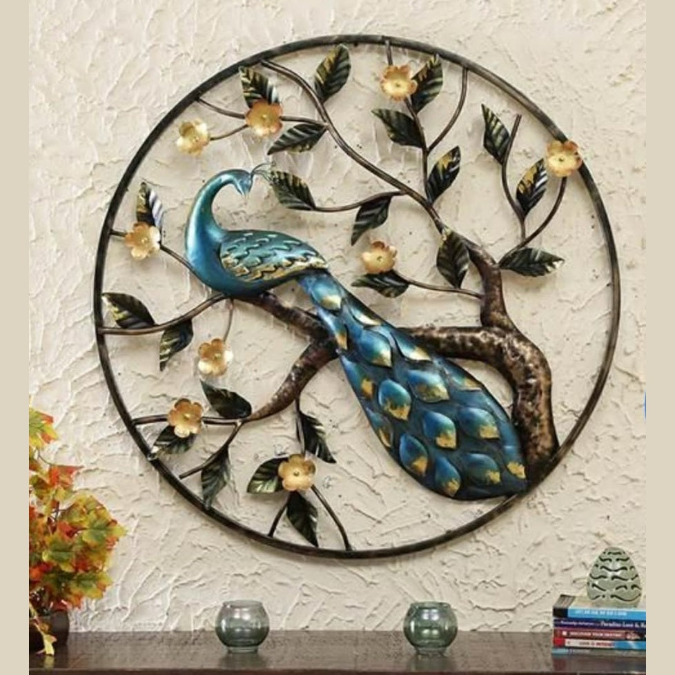 Peacock in Ring – Royal Metal Wall Décor | Home & Wall Decoration - Havenly Homes